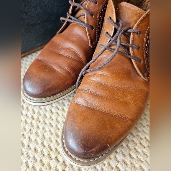 Steve Madden Men's Breemer Chelsea Boot Tan Leather 8M - Picture 6 of 12